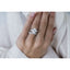 4.0 CT Crushed Ice Oval Three Stone Moissanite Engagement Ring - crownmoissanite
