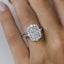 3.40 CT Radiant Cluster Halo Moissanite Engagement Ring - crownmoissanite
