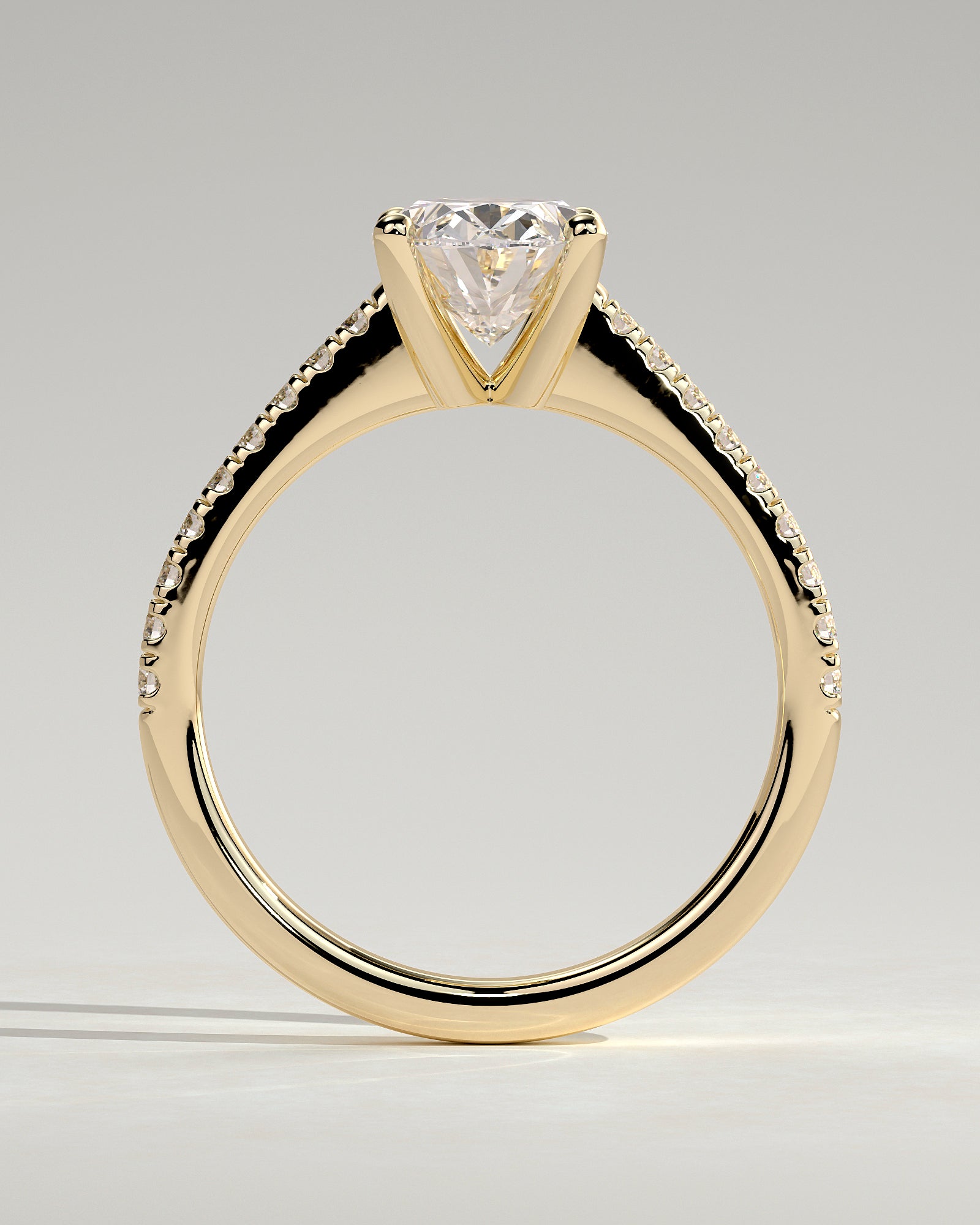 2.0 CT Oval Cut Moissanite Pave Engagement Ring