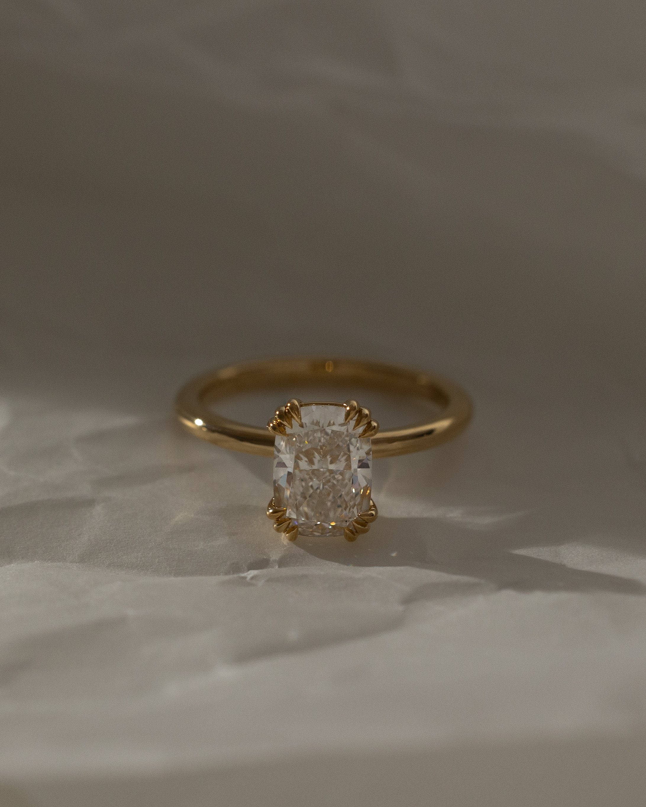 2.0 CT Elongated Cushion Cut Moissanite Solitaire Engagement Ring