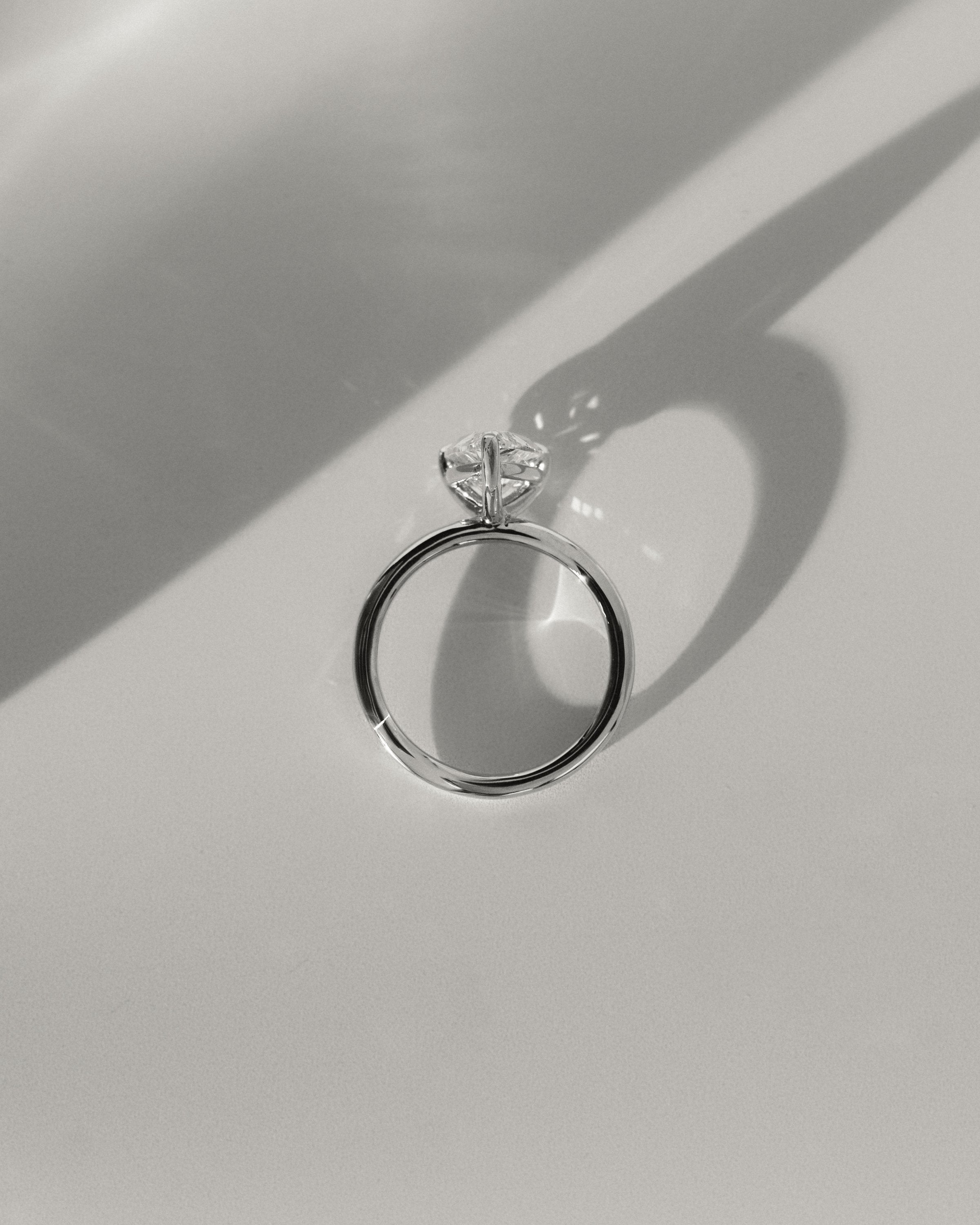 2.0 CT Pear Cut Moissanite Solitaire Engagement Ring