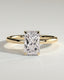 2.0 CT Radiant Cut Moissanite Hidden Halo Engagement Ring