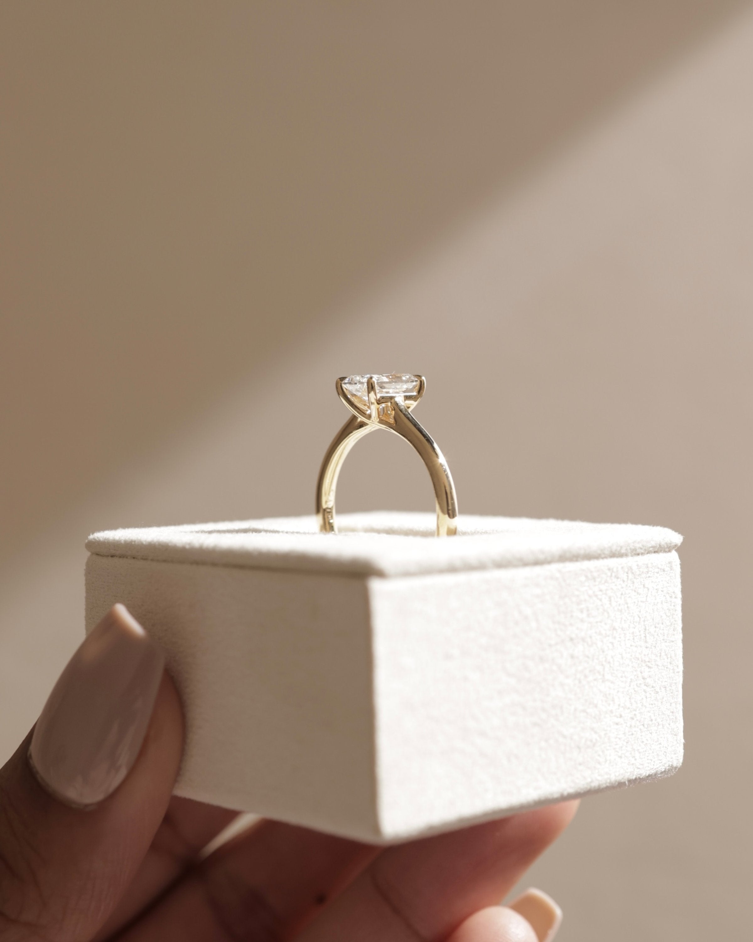 2.0 CT Radiant Cut Moissanite Solitaire Engagement Ring