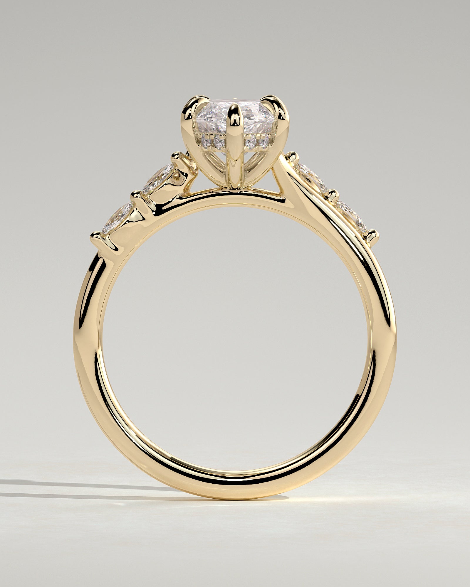 2.0 CT Marquise Cut Moissanite Unique Engagement Ring