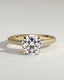 2.0 CT Round Cut Moissanite Triple Pave Engagement Ring