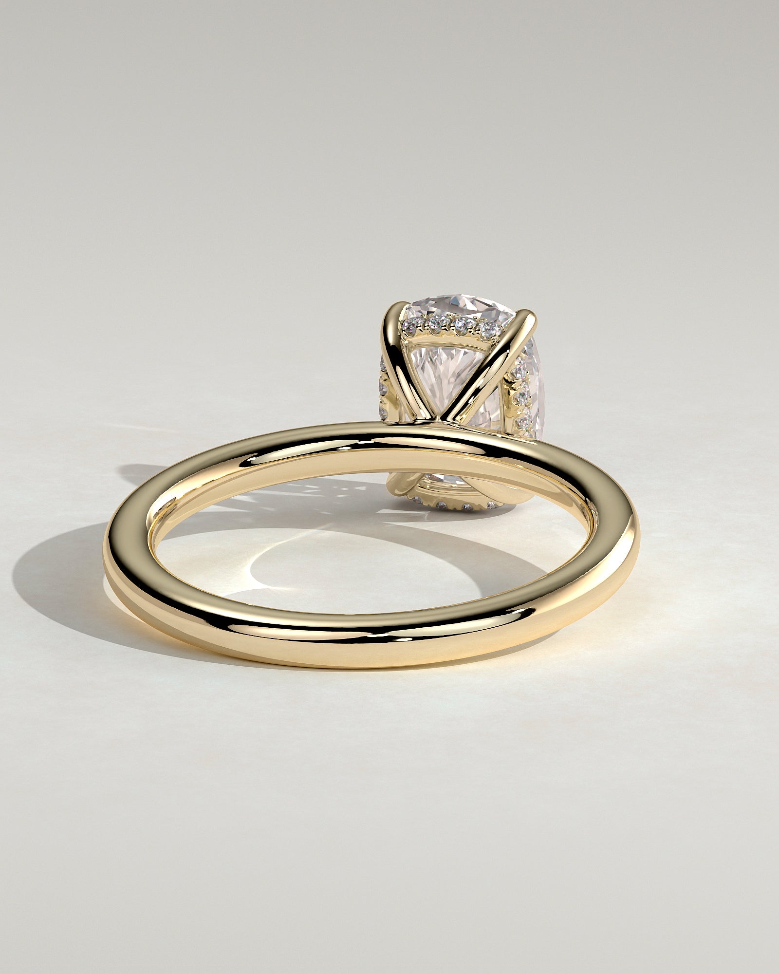 2.0 CT Elongated Cushion Cut Moissanite Hidden Halo Engagement Ring