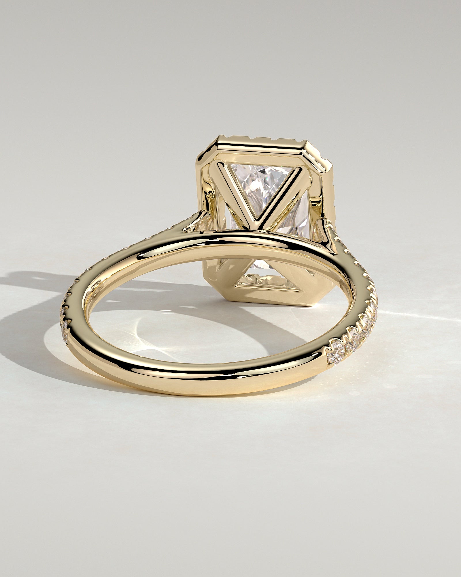 2.0 CT Radiant Cut Moissanite Halo Style Engagement Ring