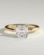 2.0 CT Asscher Cut Moissanite Solitaire Engagement Ring