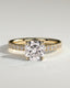 2.0 CT Cushion Cut Moissanite Pave Engagement Ring