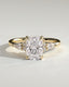 2.0 CT Elongated Cushion Cut Moissanite Cluster Engagement Ring