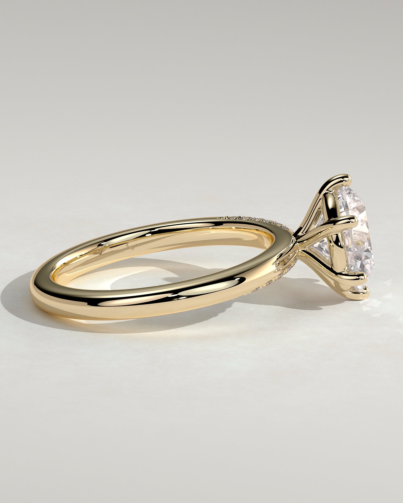 2.0 CT Round Cut Moissanite Unique Engagement Ring