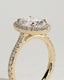 2.0 CT Oval Cut Moissanite Halo & Pave Engagement Ring