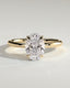 2.0 CT Oval Cut Moissanite Hidden Halo Engagement Ring