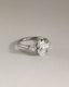 2.0 CT Oval Cut Moissanite Three Stone Engagement Ring