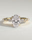 2.0 CT Oval Cut Moissanite Pave Engagement Ring