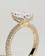 2.0 CT Radiant Cut Moissanite Triple Pave Engagement Ring