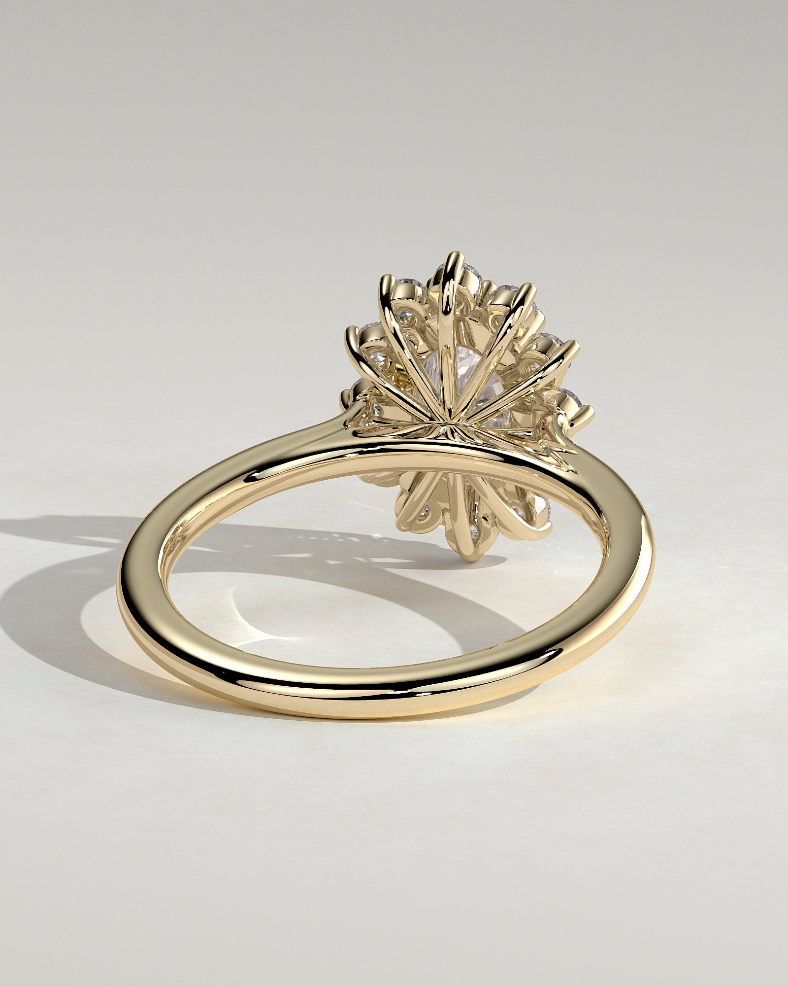 2.0 CT Oval Cut Moissanite Halo Engagement Ring