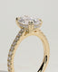 2.0 CT Oval Cut Moissanite Pave & Double Prongs Setting Engagement Ring