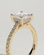 2.0 CT Princess Cut Moissanite Pave Style Engagement Ring