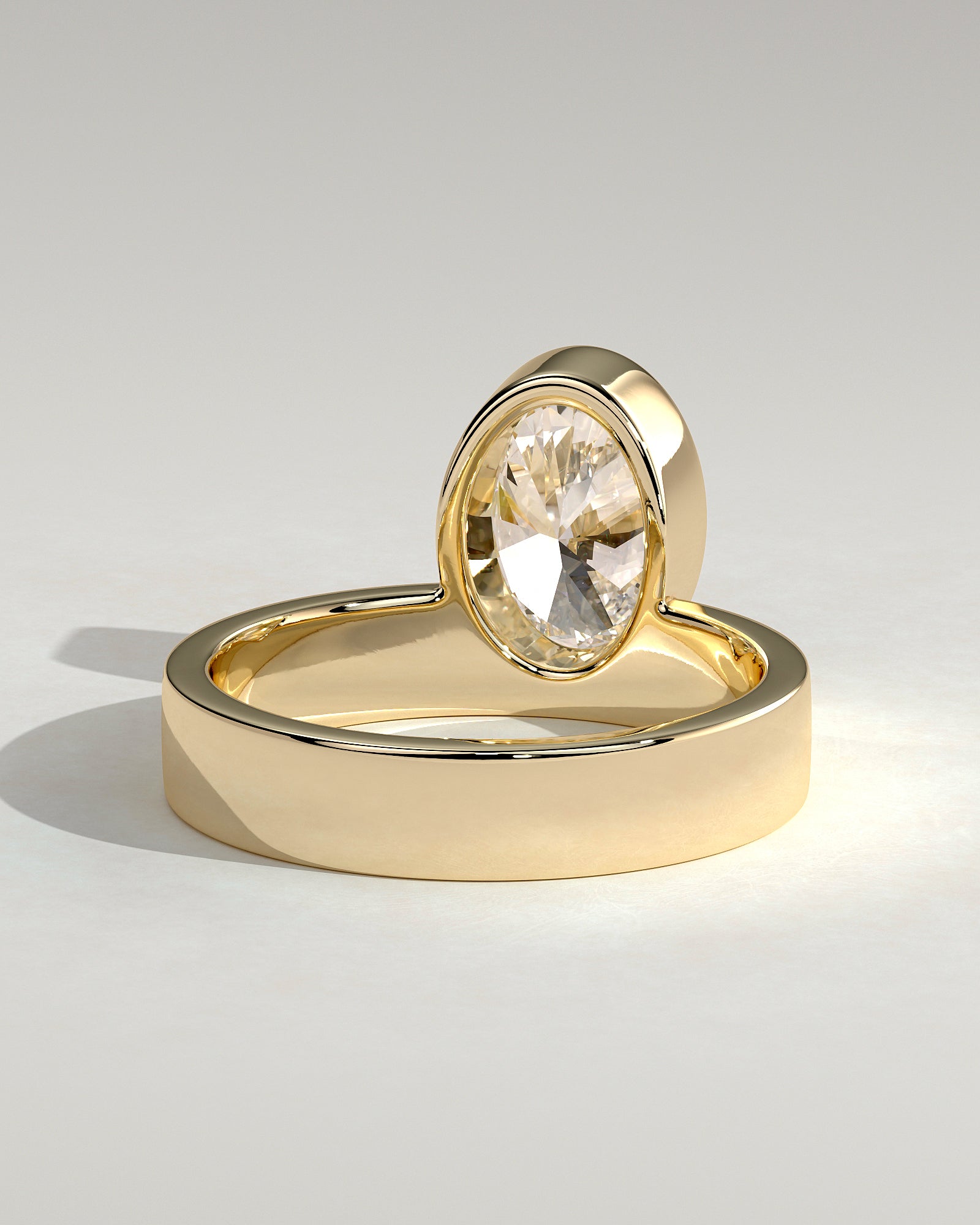 2.0 CT Oval Cut Moissanite Solitaire Engagement Ring