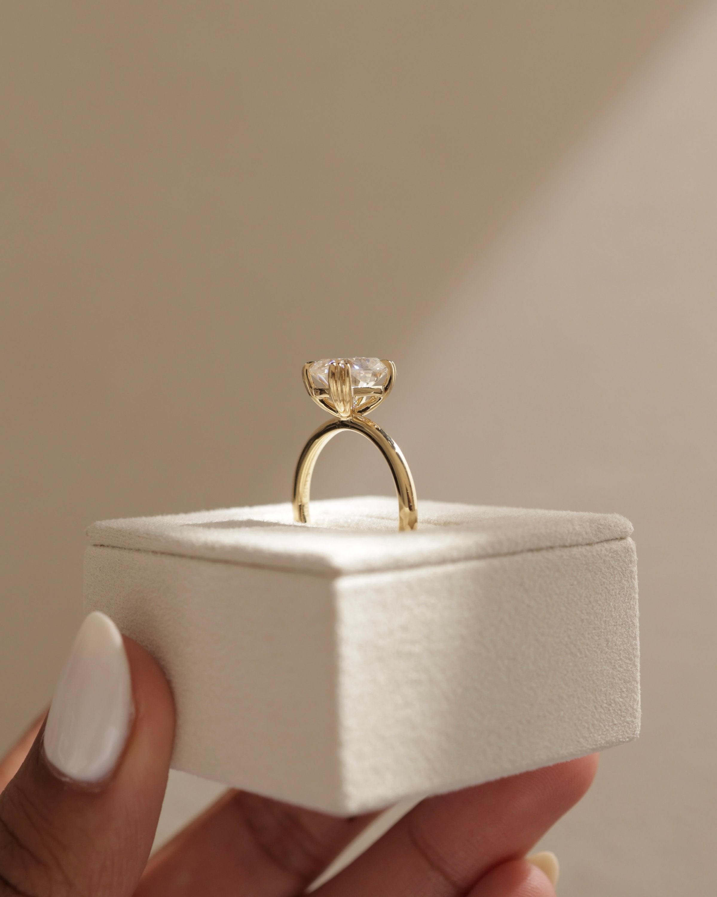 2.0 CT Elongated Cushion Cut Moissanite Solitaire Engagement Ring