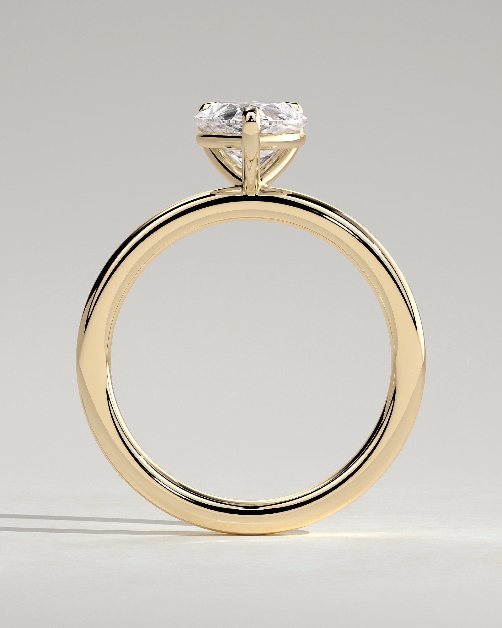 2.0 CT Pear Cut Moissanite Solitaire Engagement Ring