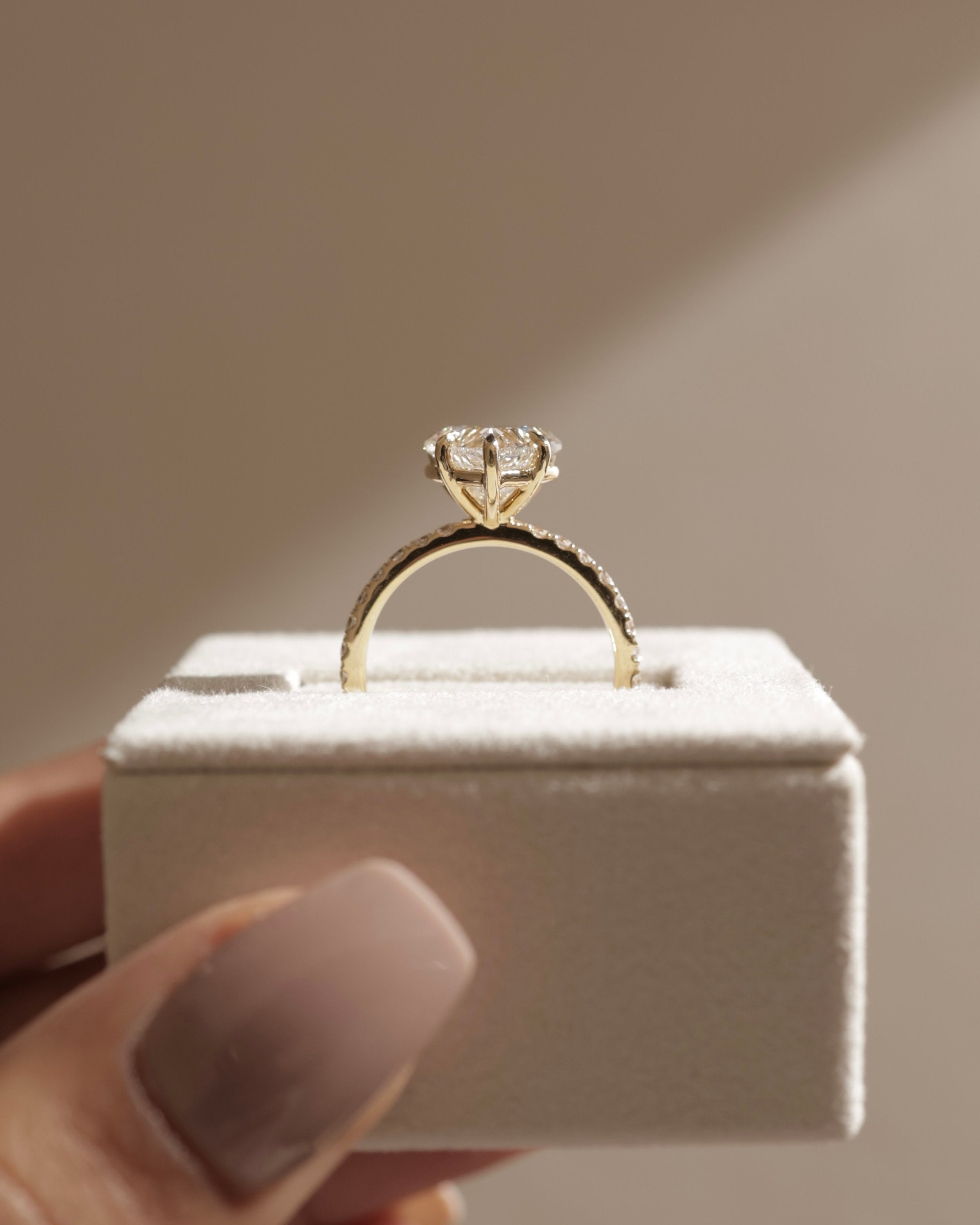 2.0 CT Heart Cut Moissanite Pave Engagement Ring