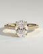 2.0 CT Oval Cut Moissanite Pave Engagement Ring