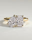 3.30 CT Pear & Radiant Cut Moissanite Two Stone Engagement Ring