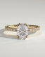 2.0 CT Elongated Cushion Cut Moissanite Pavé Engagement Ring