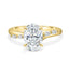 2.0 CT Oval Cut Moissanite pave Engagement Ring