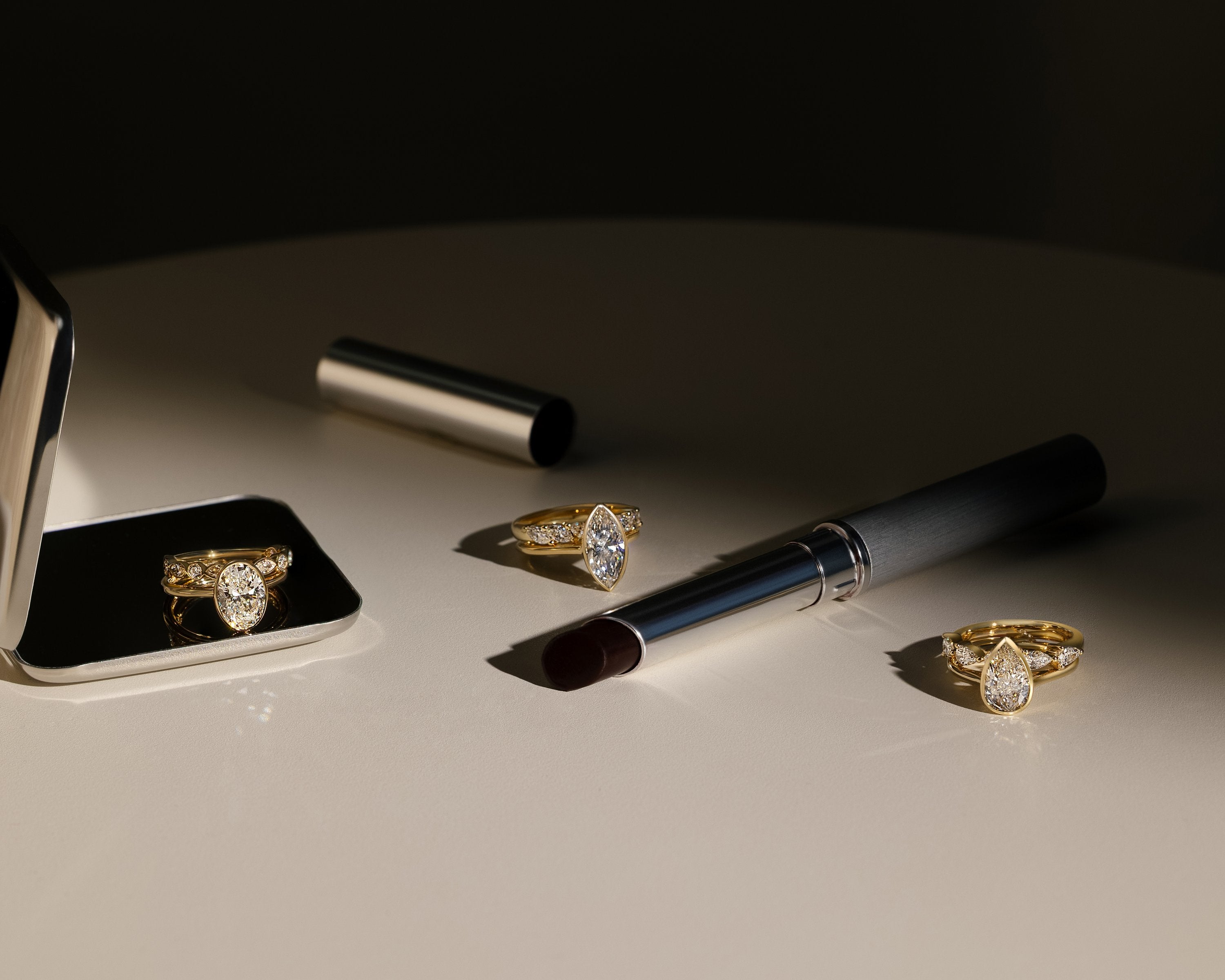 2.0 CT Marquise Cut Moissanite Bezel Engagement Ring