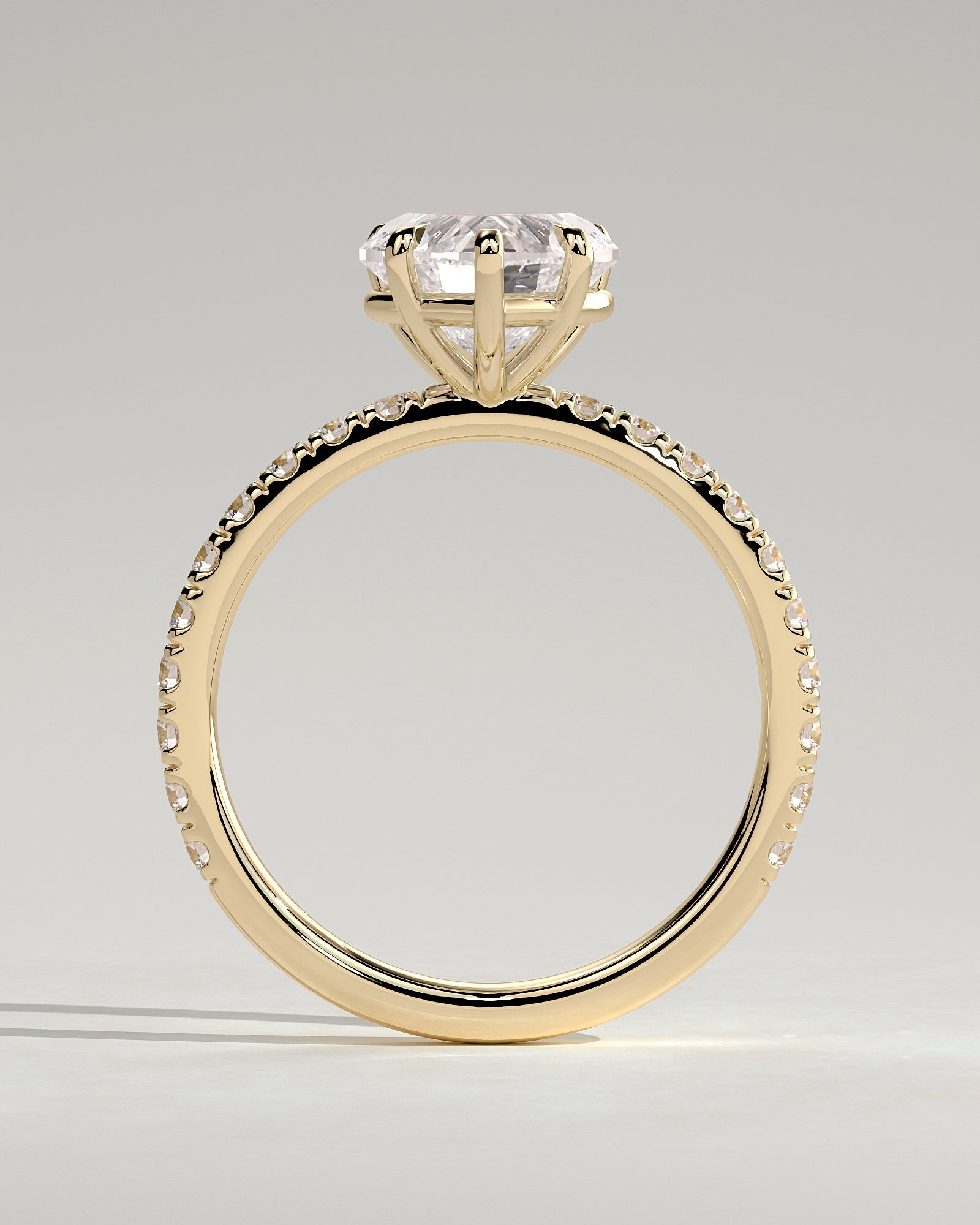 2.0 CT Heart Cut Moissanite Pave Engagement Ring