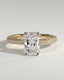 2.0 CT Radiant Cut Moissanite Triple Pave Engagement Ring