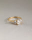 2.0 CT Elongated Cushion Shape Moissanite Three Stone Engagement Ring