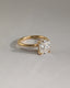 2.0 CT Elongated Cushion Cut Moissanite Hidden Halo Engagement Ring