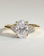 2.0 CT Oval Cut Moissanite Cluster Engagement Ring