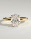 2.0 CT Oval Cut Moissanite Hidden Halo Engagement Ring