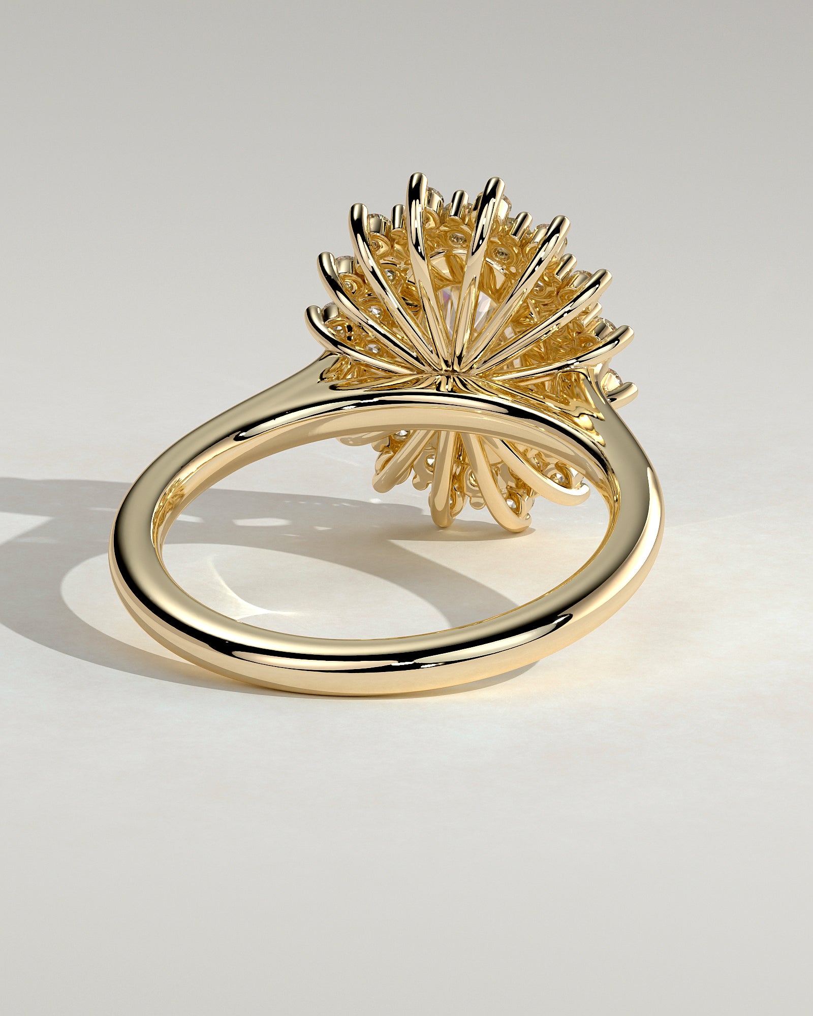 2.0 CT Oval Cut Moissanite Double Halo Engagement Ring