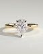 2.0 CT Pear Cut Moissanite Solitaire Engagement Ring
