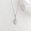 1.0 CT Pear Moissanite Halo Drop Necklace for Women - crownmoissanite