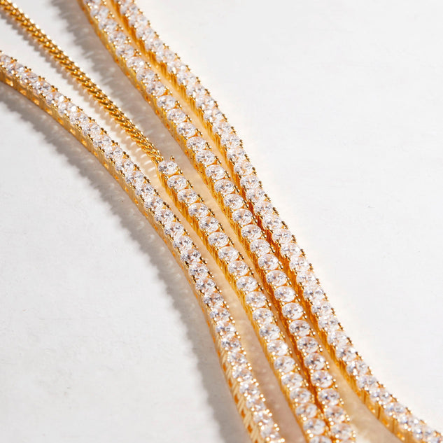 Round Cut Moissanite Diamond Tennis Necklace