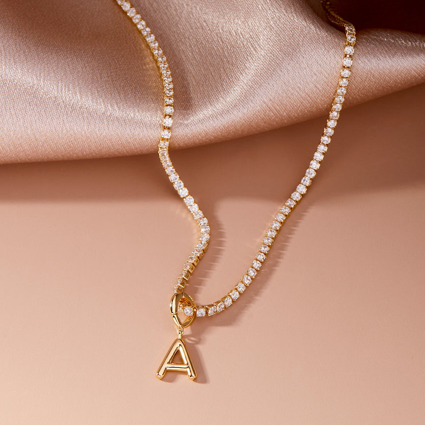 Round Cut Moissanite Diamond Tennis Necklace