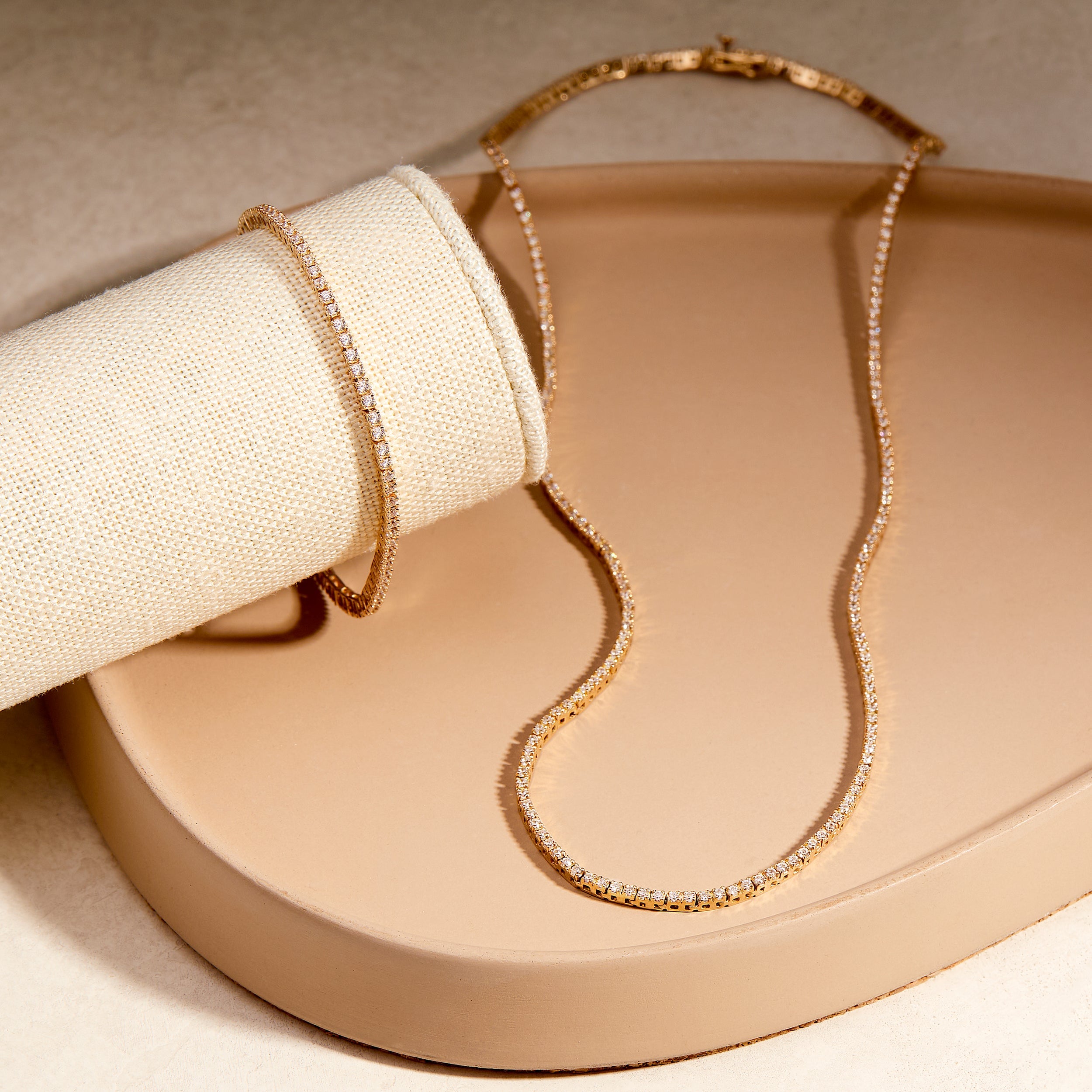 Round Cut Moissanite Diamond Tennis Necklace