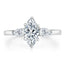 0.75 CT Marquise Cut Three Stone Moissanite Engagement Ring - crownmoissanite