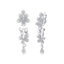 2.17 TCW Round Moissanite Diamond Flower Drop Earrings - crownmoissanite