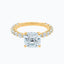 3.0 CT Cushion Shaped Moissanite Hidden Halo Engagement Ring - crownmoissanite