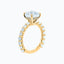 3.0 CT Cushion Shaped Moissanite Hidden Halo Engagement Ring - crownmoissanite