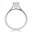 0.75 CT Pear Cut Solitaire Moissanite Engagement Ring - crownmoissanite