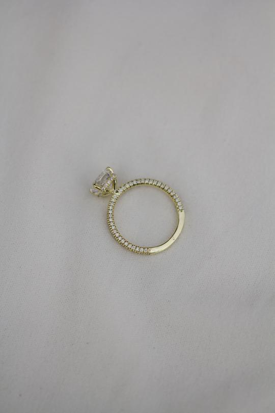 2.0 CT Cushion Hidden Halo & Pave Moissanite Engagement Ring - crownmoissanite